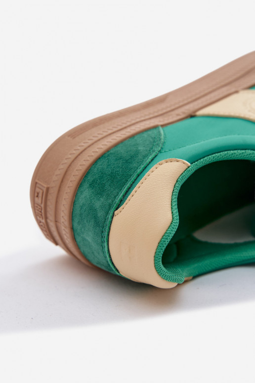 en daim Chaussures modèle baskets Féminin Big Star TT274163 couleur verte