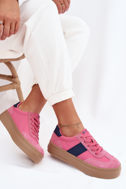 en daim Chaussures modèle baskets Féminin Big Star TT274164 couleur rose