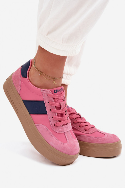 en daim Chaussures modèle baskets Féminin Big Star TT274164 couleur rose