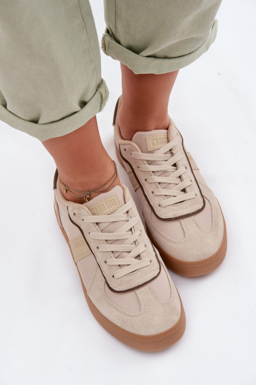 Chaussures modèle baskets Féminin Big Star TT274174 beige