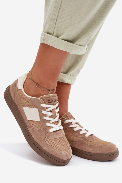 Chaussures modèle baskets Féminin Big Star TT274177 couleur ivoire