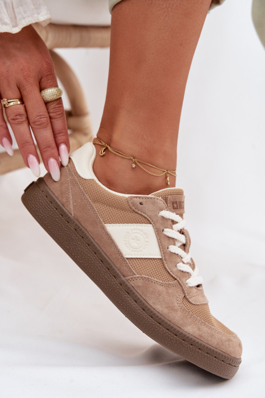 Chaussures modèle baskets Féminin Big Star TT274177 couleur ivoire