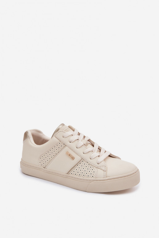 Chaussures modèle baskets Féminin avec des éléments ajourés Big Star TT274292 beige