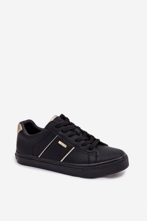 Chaussures modèle baskets Féminin avec des éléments ajourés Big Star TT274290 couleur noire