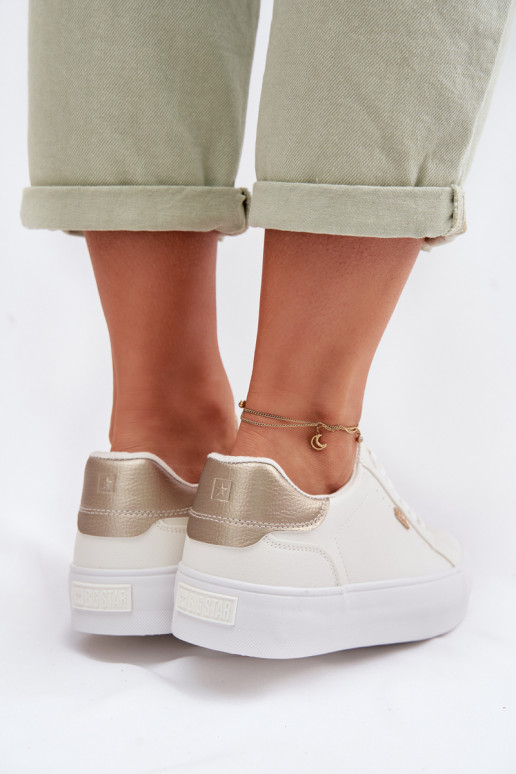 Chaussures modèle baskets avec une plateforme Big Star TT274805 couleur blanche