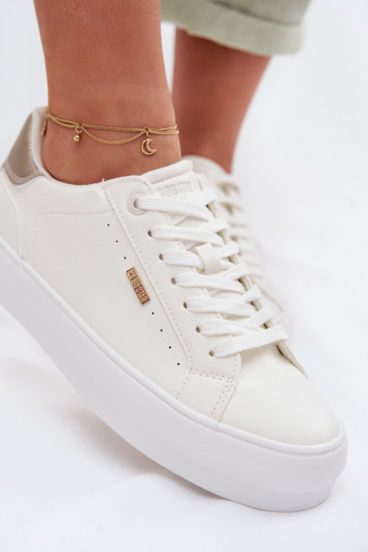 Chaussures modèle baskets avec une plateforme Big Star TT274805 couleur blanche
