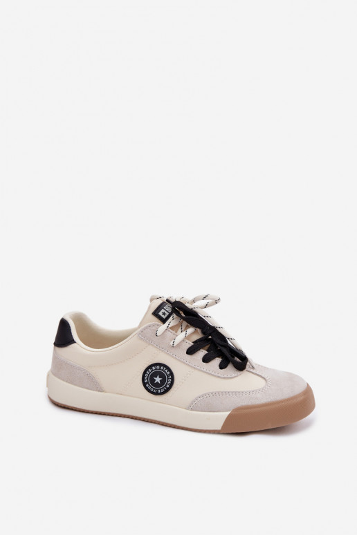 Chaussures modèle baskets FémininPodÀójnym Laçagem Big Star TT274168 beige
