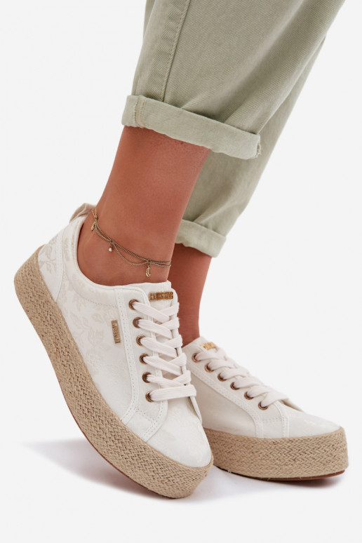 chaussures décontractées Espadrilles avec une plateforme Big Star TT274346 couleur ivoire