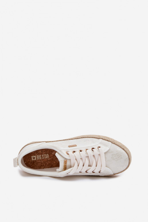 chaussures décontractées Espadrilles avec une plateforme Big Star TT274346 couleur ivoire