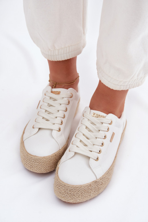 chaussures décontractées Espadrilles avec une plateforme Big Star TT274349 couleur blanche