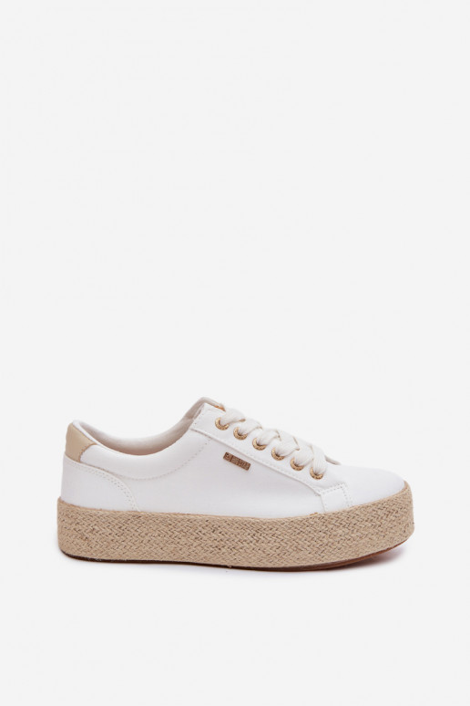 chaussures décontractées Espadrilles avec une plateforme Big Star TT274349 couleur blanche