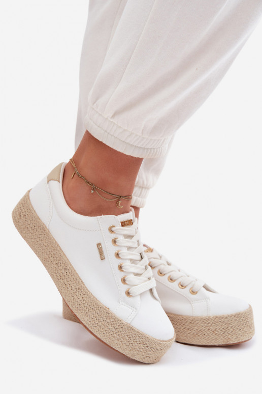 chaussures décontractées Espadrilles avec une plateforme Big Star TT274349 couleur blanche