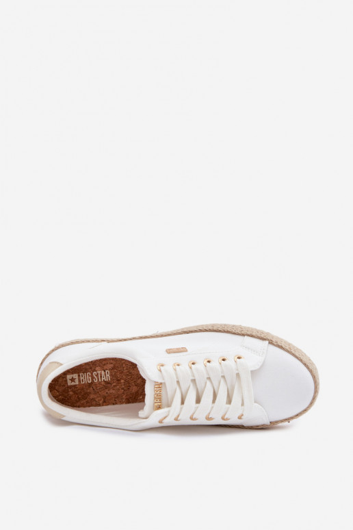 chaussures décontractées Espadrilles avec une plateforme Big Star TT274349 couleur blanche