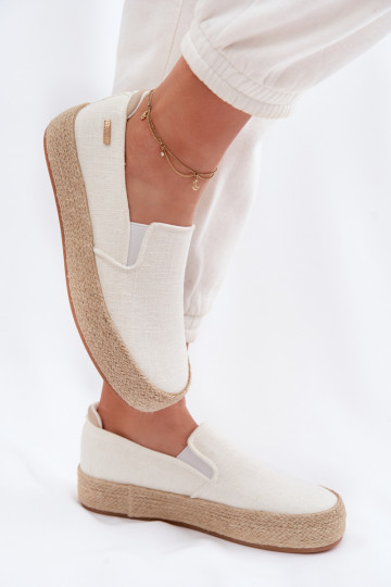 Espadrilles avec une plateforme Big Star TT274090 couleur ivoire