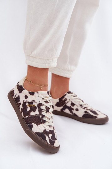 Chaussures modèle baskets Féminin DANS Łaty Big Star TT274369 Blanc-marron 2