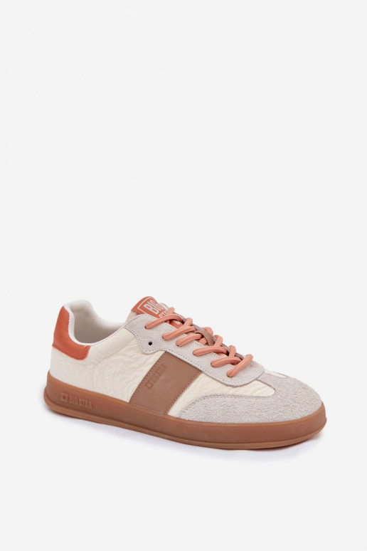 Peau en daim Chaussures modèle baskets Féminin Big Star TT274725 beige