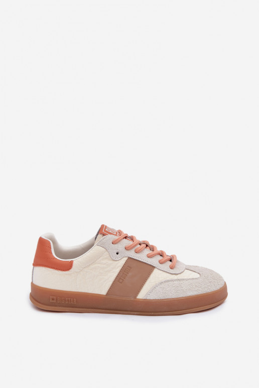 Peau en daim Chaussures modèle baskets Féminin Big Star TT274725 beige