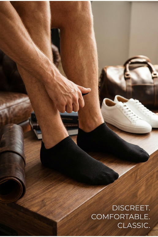 Chaussettes pour hommes Stopki ULTRA CIENKIE couleur noire