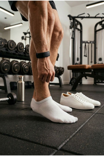 Chaussettes pour hommes ultra fines blanches