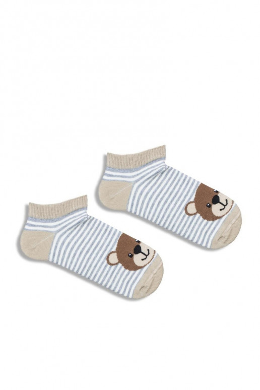 Chaussettes Puéril Jeunesse Bandes I Nounours beige