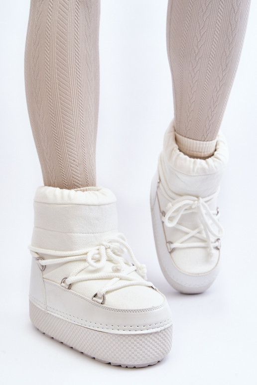 Féminin Bottes de neige avec des détails élégants couleur blanche Toolsa