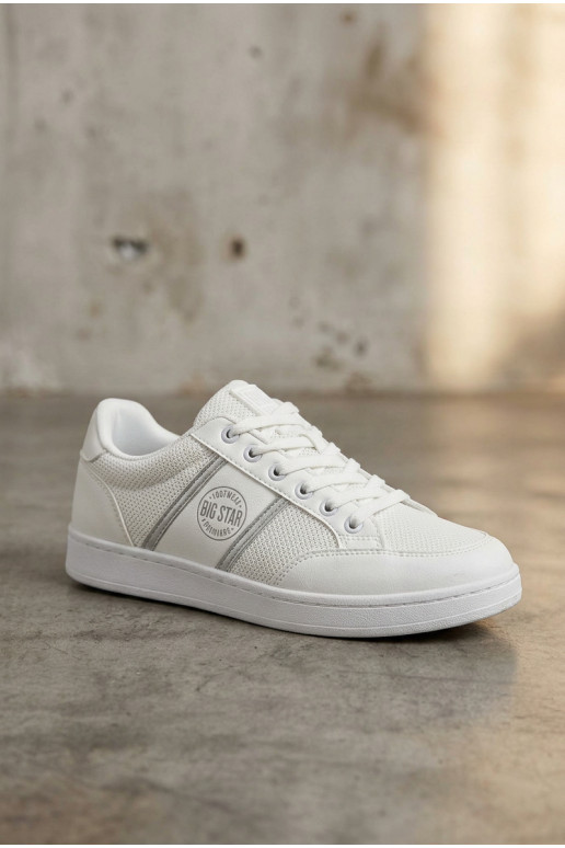 Chaussures modèle baskets pour hommes Big Star TT174308 couleur blanche