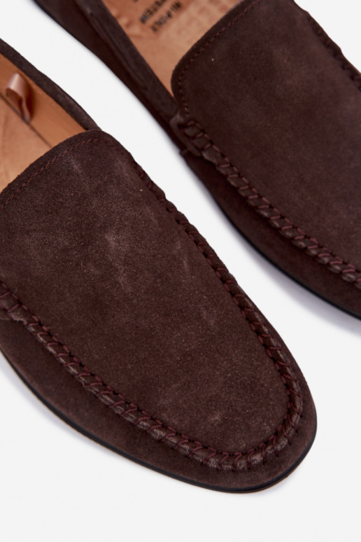 Mocassins pour hommesActivéturalnego en daimu Big Star TT174202 CzekoladoÀe