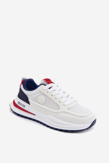Baskets pour hommes Big Star TT174315 Hi-Poly System blanches