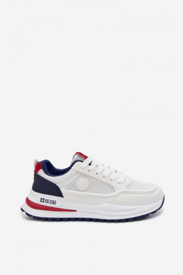 Baskets pour hommes Big Star TT174315 Hi-Poly System blanches 2