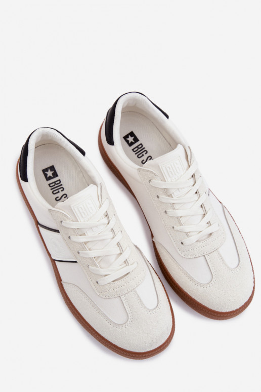 Chaussures modèle baskets pour hommes Big Star TT174128 couleur blanche