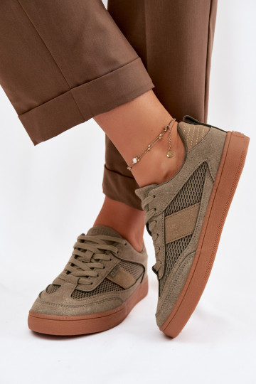 Chaussures modèle baskets Féminin Big Star TT274761 couleur kaki