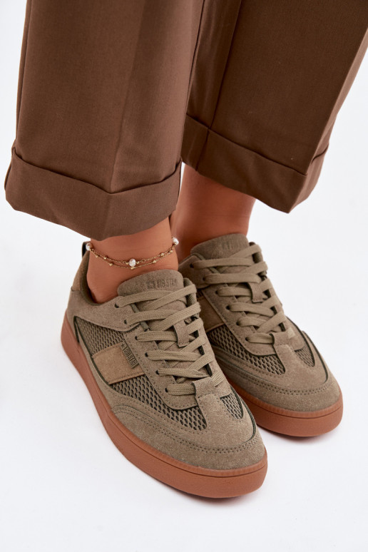 Chaussures modèle baskets Féminin Big Star TT274761 couleur kaki