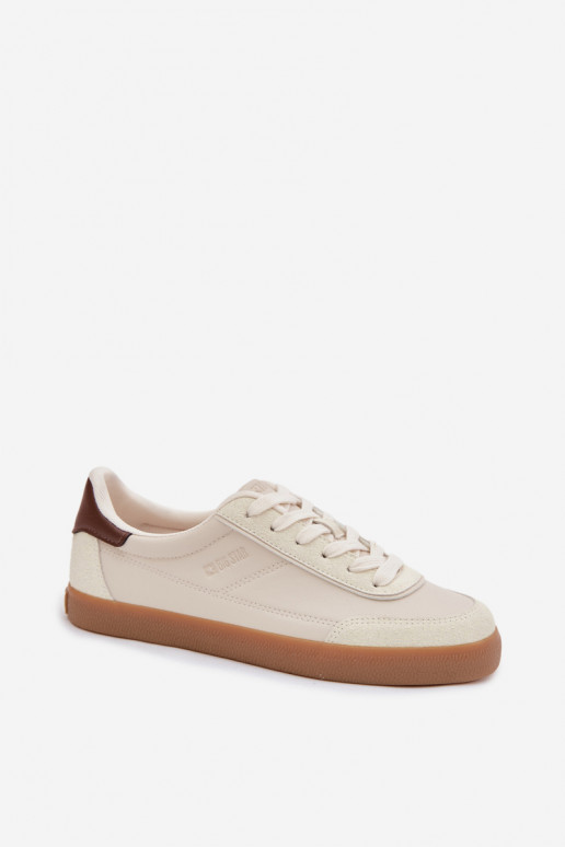 Chaussures modèle baskets Féminin en cuir écologique Big Star TT274311 couleur ivoire