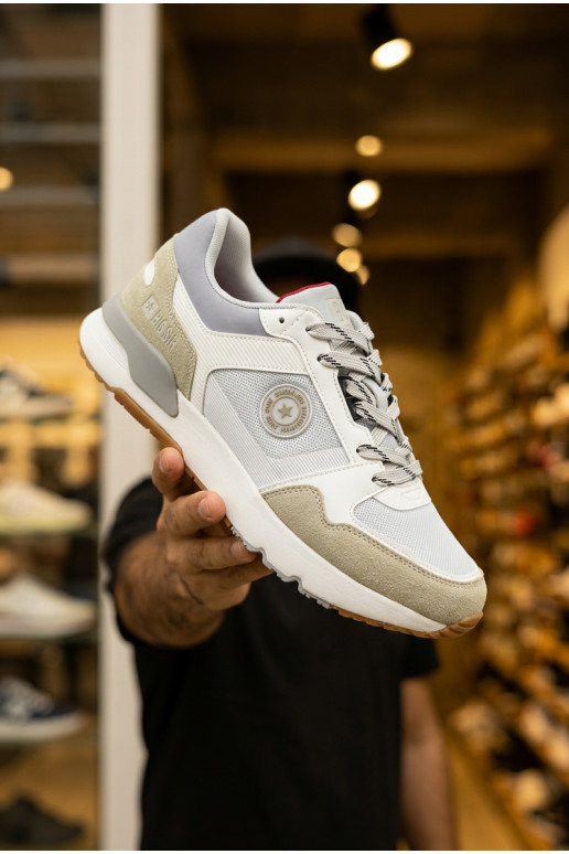 Chaussures modèle baskets pour hommes avec une plateforme Big Star TT174032 Blanc-couleur bleue