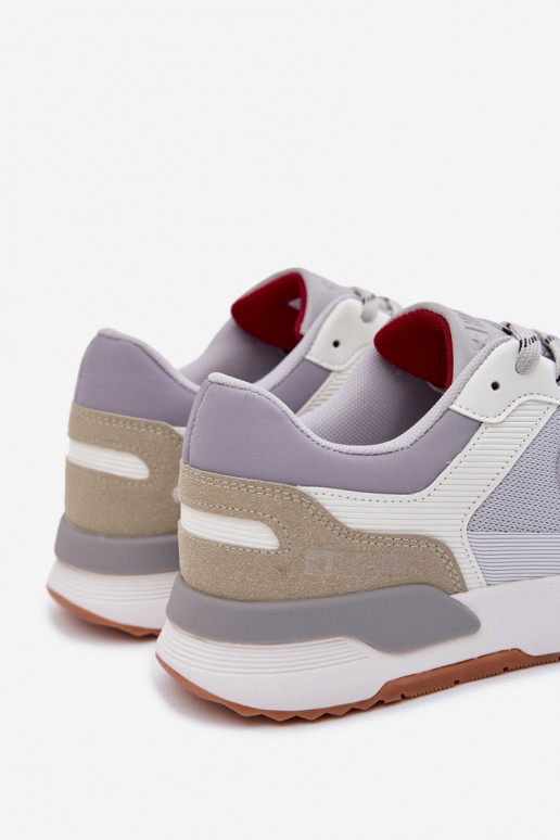 Chaussures modèle baskets pour hommes avec une plateforme Big Star TT174032 Blanc-couleur bleue