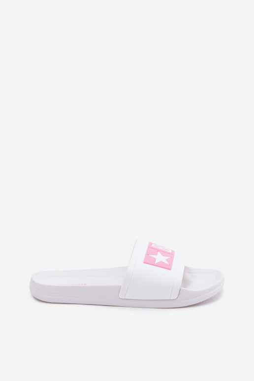 Féminin Chaussons Big Star TT274A005 Blanc-couleur rose