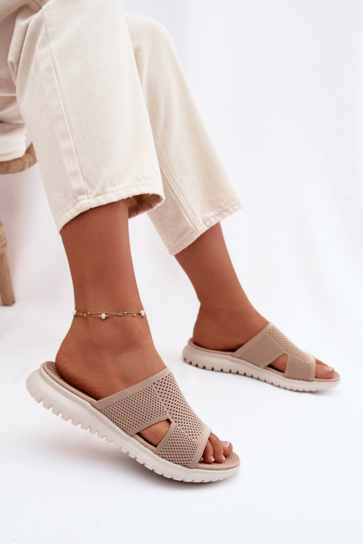 Pantoufles pour femmes Sergio Leone KL064 beige