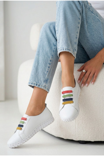 Peau chaussures Féminin Vinceza 95376 couleur blanche