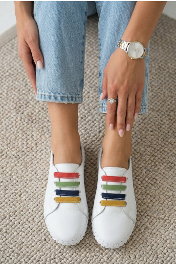 Peau chaussures Féminin Vinceza 95376 couleur blanche 2