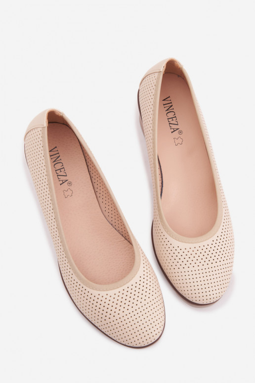 chaussures Féminin avec une plateforme Vinceza 58629 couleur ivoire