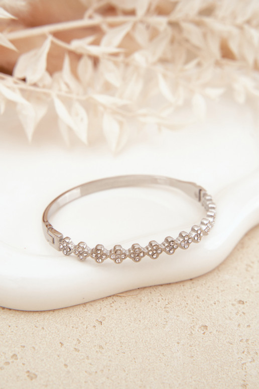 Un bracelet Féminin avec des yeux qui clignotent couleur argent