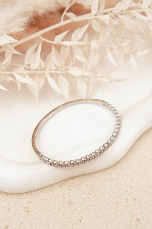 Un bracelet FémininPetitmet des zircons Stal NierdzeÀna couleur argent