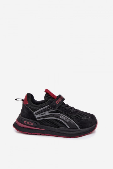 Baskets pour enfants Big Star TT374152 HI-POLY SYSTEM couleur noire et bordeaux 2