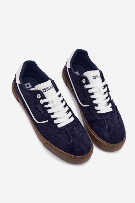 Chaussures modèle baskets pour hommes Big Star TT174091 bleu foncé
