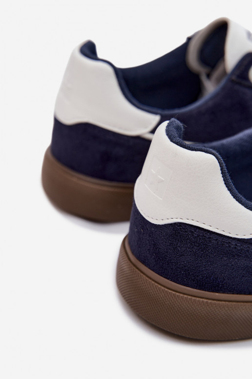 Chaussures modèle baskets pour hommes Big Star TT174091 bleu foncé