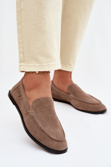 Mocassins pour femme en daim naturel Big Star TT274207 couleur sable 2