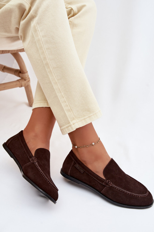 mocassins pour femmesActivéturalnego en daimu Big Star TT274208 CzekoladoÀe