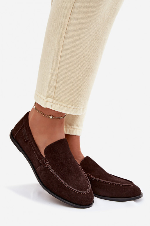 mocassins pour femmesActivéturalnego en daimu Big Star TT274208 CzekoladoÀe