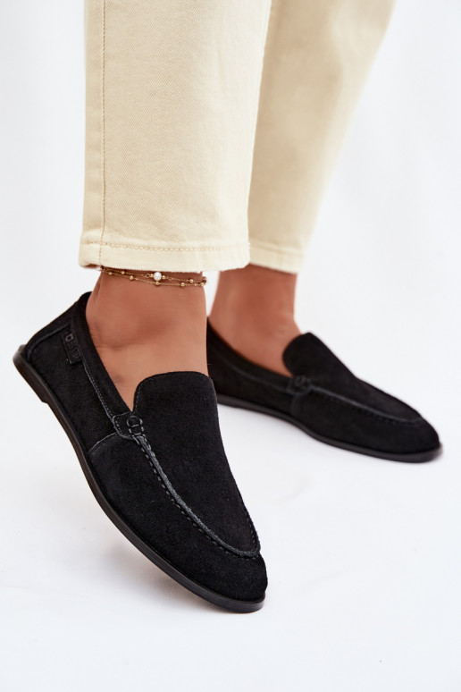 mocassins pour femmesActivéturalnego en daimu Big Star TT274209 couleur noire