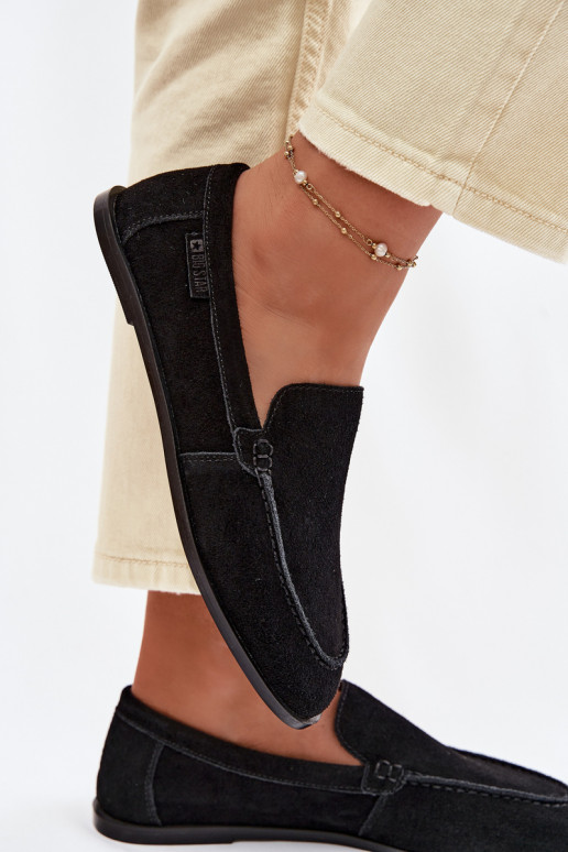 mocassins pour femmesActivéturalnego en daimu Big Star TT274209 couleur noire